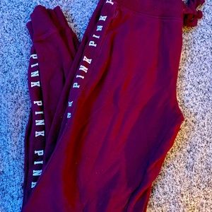 XS PINK maroon sweatpants